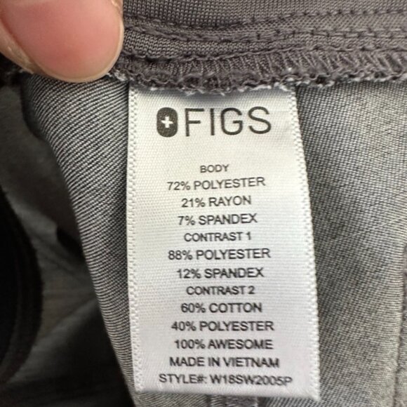 FIGS Women's Zamora Joggers Gray Drawstring Medical Size XXSP 2XS Petite - Picture 6 of 8